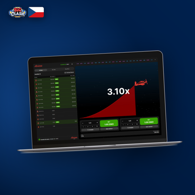 Ikona historie kol s barevnými bublinami multiplikátorů v Aviator Bigclash Casino