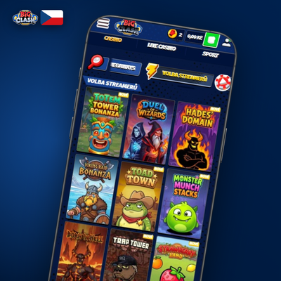 Mobilní aplikace Bigclash Casino nabízí přes 9 700 slotů a kasinových her v dlaždicích