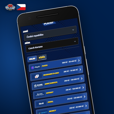 Sportovní sázky v Bigclash Casino aplikaci s kurzy a cash-out funkcí na mobilní obrazovce